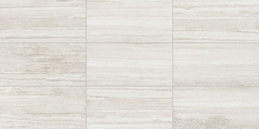 24x48 Reservorio  Natural Stone-Look Matte Smooth Porcelain Tile Off White