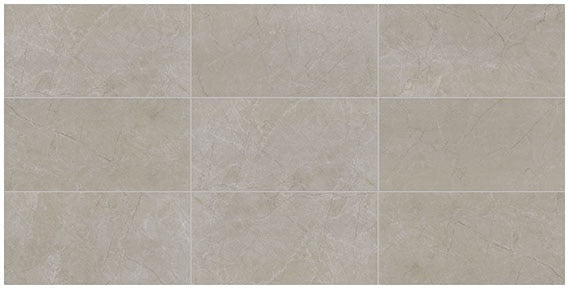 24x48 Classentino Marble  Natural Marble-Look Matte Smooth Porcelain Tile Soft Gray