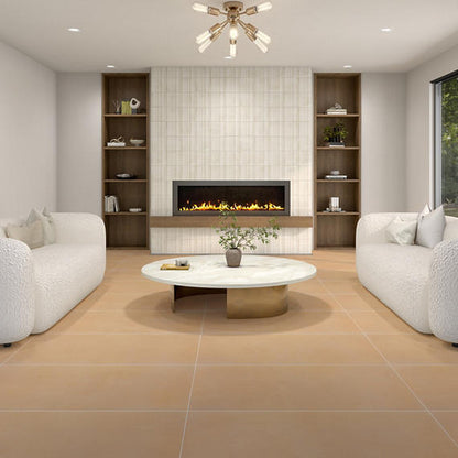 24x48 Crafthouse  Natural Concrete-Look Matte Smooth Porcelain Tile Suede Tan