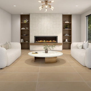 Jute Brown - 24x48 Crafthouse Natural Concrete-Look Matte Smooth Porcelain Tile