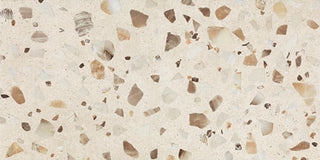 Warm Beige - 24x48 Curation Fragment Shard Natural Mixed-Material Look Matte Smooth Porcelain Tile
