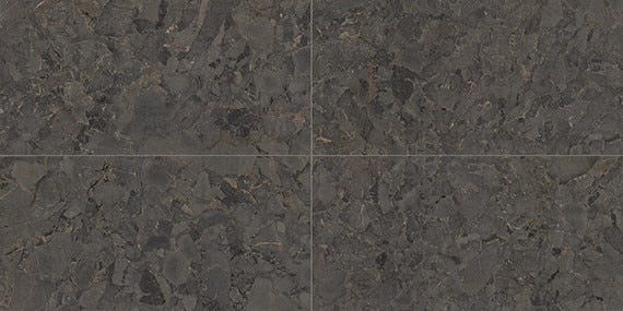 24x48 Forgehaus  Natural Stone-Look Matte Smooth Porcelain Tile Dark Charcoal