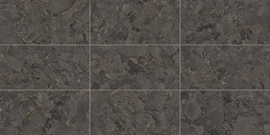 24x48 Forgehaus  Natural Stone-Look Matte Smooth Porcelain Tile Dark Charcoal