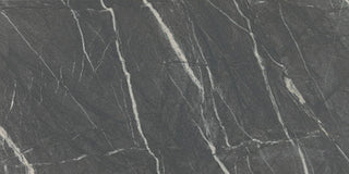 Dark Gray - 24x48 Foyer Natural Marble-Look Polished Smooth Porcelain Tile