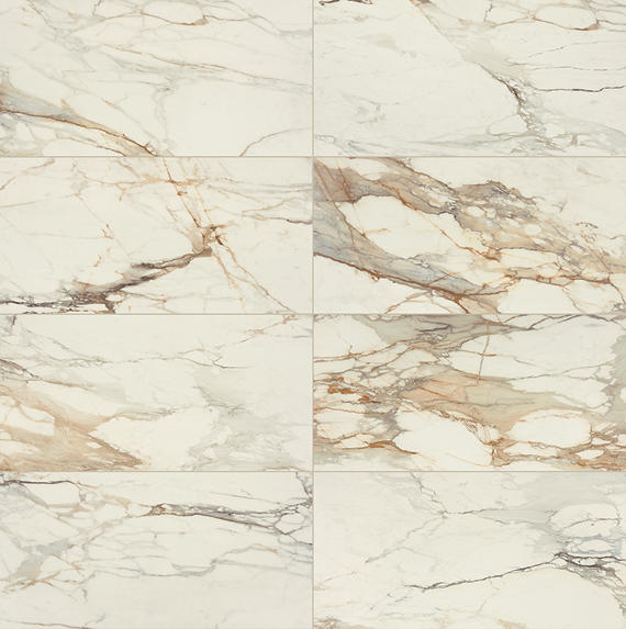 24x48 Panoramic Duet Subway Pattern Medium Veining Natural Marble-Look Polished Smooth Porcelain Tile Cloud Beige