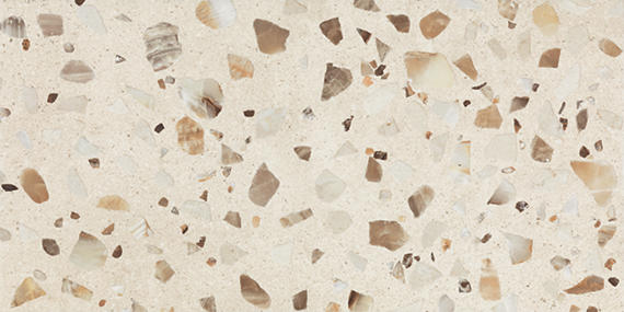 24x48 Curation Fragment Shard  Natural Mixed-Material Look Polished Smooth Porcelain Tile Warm Beige