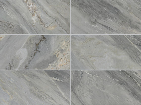 24x48 Savoir Medium Veining  Mosaic Marble-Look Polished Smooth Porcelain Tile Marble Gray