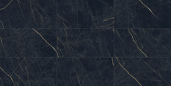 24x48 Sovran Light Veining  Natural Marble-Look Satin Smooth Porcelain Tile Black Gold