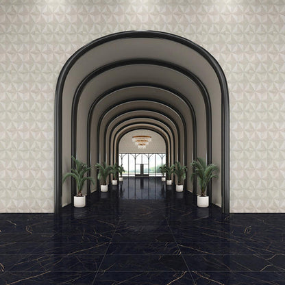 24x48 Sovran Light Veining  Natural Marble-Look Satin Smooth Porcelain Tile Black Gold