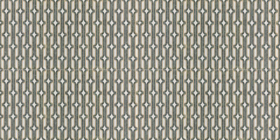 24x48 Sovran Chain  Natural Marble-Look Satin Smooth Porcelain Tile Teal Gold