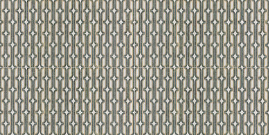 24x48 Sovran Chain  Natural Marble-Look Satin Smooth Porcelain Tile Teal Gold