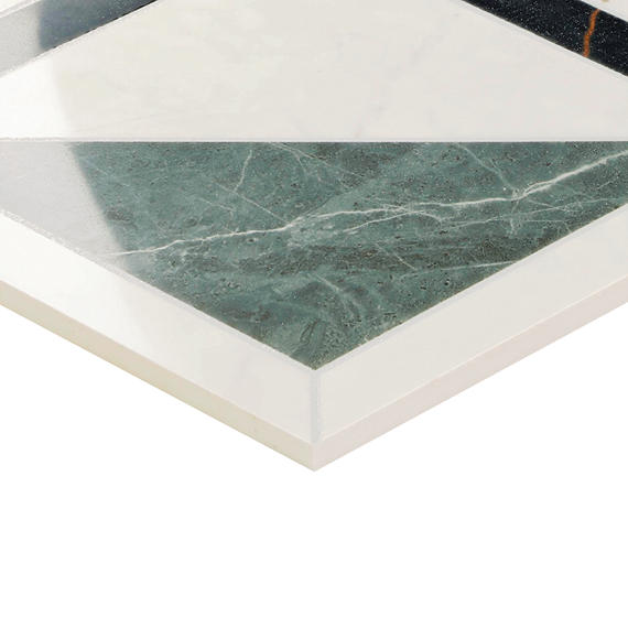 24x48 Sovran Chain  Natural Marble-Look Satin Smooth Porcelain Tile Emerald White