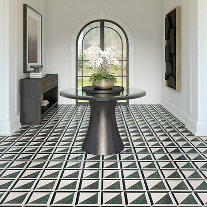 24x48 Sovran Chain  Natural Marble-Look Satin Smooth Porcelain Tile Emerald White