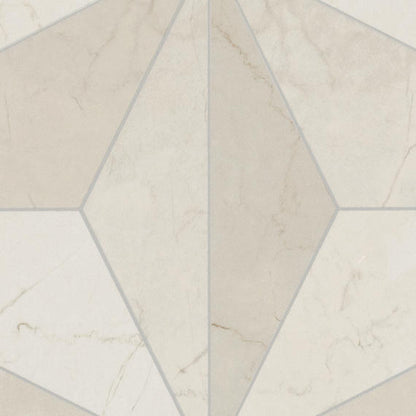 24x48 Sovran Chain  Natural Marble-Look Satin Smooth Porcelain Tile Cream Ivory