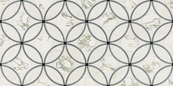 24x48 Sovran Chain  Natural Marble-Look Satin Smooth Porcelain Tile Ivory Gold