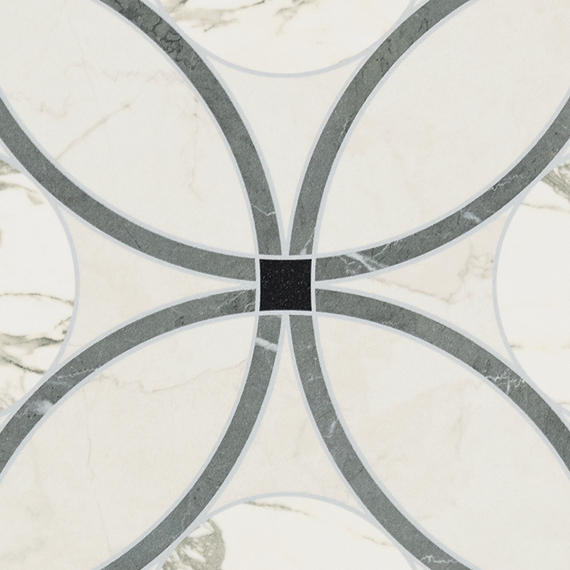 24x48 Sovran Chain  Natural Marble-Look Satin Smooth Porcelain Tile Ivory Gold