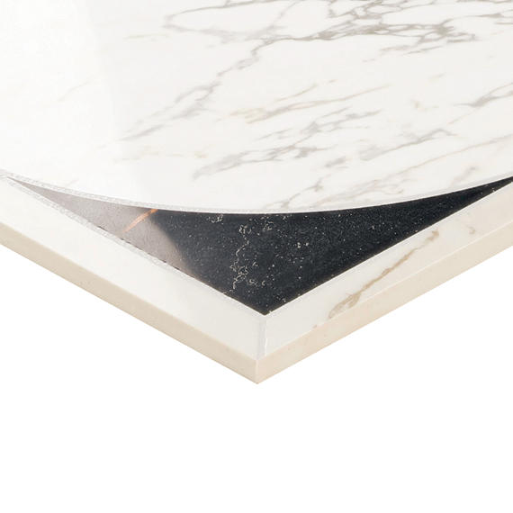 24x48 Sovran Chain  Natural Marble-Look Satin Smooth Porcelain Tile Ivory Black