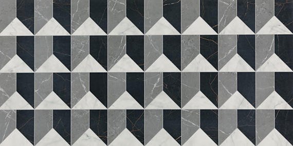 24x48 Sovran Chain  Natural Marble-Look Satin Smooth Porcelain Tile Dark Gray Blend