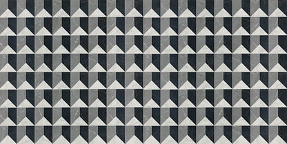 24x48 Sovran Chain  Natural Marble-Look Satin Smooth Porcelain Tile Dark Gray Blend