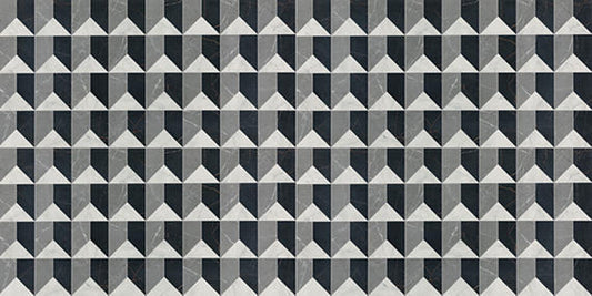 24x48 Sovran Chain  Natural Marble-Look Satin Smooth Porcelain Tile Dark Gray Blend