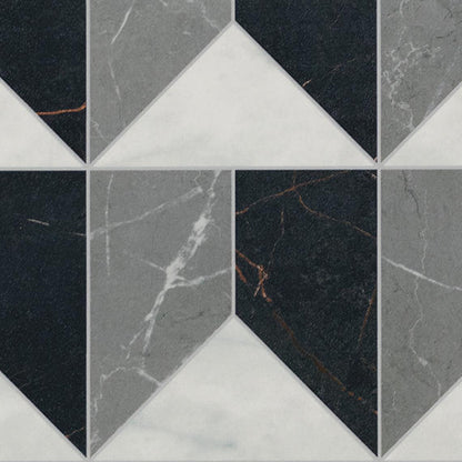 24x48 Sovran Chain  Natural Marble-Look Satin Smooth Porcelain Tile Dark Gray Blend