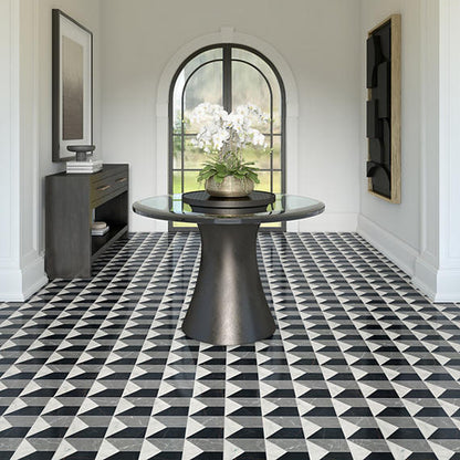 24x48 Sovran Chain  Natural Marble-Look Satin Smooth Porcelain Tile Dark Gray Blend