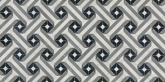 24x48 Sovran Chain  Natural Marble-Look Satin Smooth Porcelain Tile Gray Black