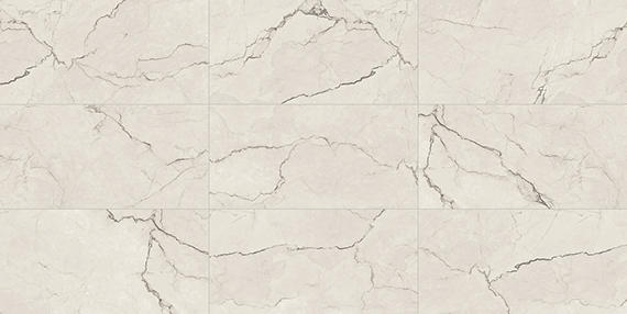 24x48 Sovran Medium Veining  Natural Marble-Look Satin Smooth Porcelain Tile Cream White