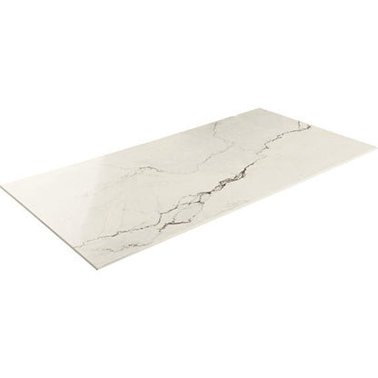 24x48 Sovran Medium Veining  Natural Marble-Look Satin Smooth Porcelain Tile Cream White