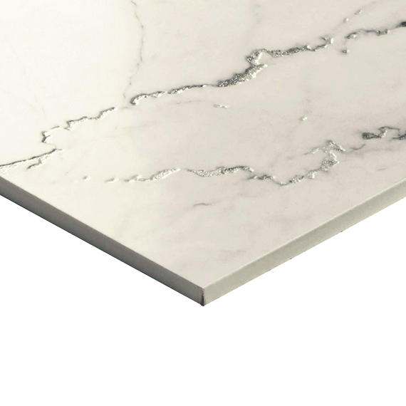 24x48 Sovran Medium Veining  Natural Marble-Look Satin Smooth Porcelain Tile Cream White