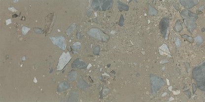 24x48 Sand And Stone Fragment Shard  Natural Stone-Look Satin Smooth Porcelain Tile Taupe Brown