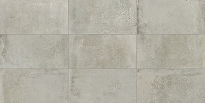 24x48 Rekindle  Stepwise Concrete-Look Matte Smooth Porcelain Tile Light Gray