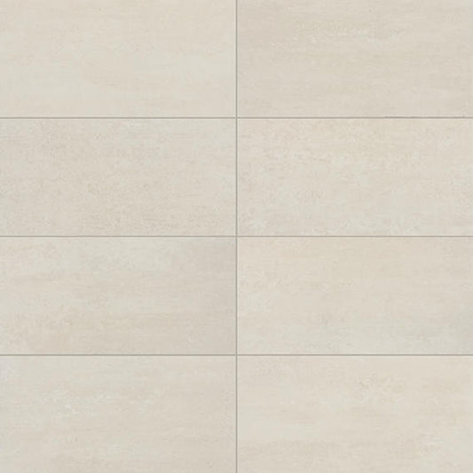 24x48 Theoretical Evolved  Stepwise Concrete-Look Matte Smooth Porcelain Tile Beige