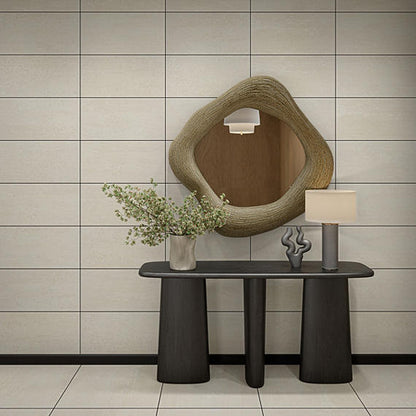 24x48 Theoretical Evolved  Stepwise Concrete-Look Matte Smooth Porcelain Tile Beige