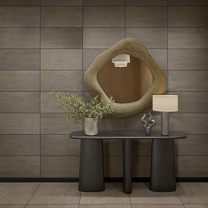 24x48 Theoretical Evolved  Stepwise Concrete-Look Matte Smooth Porcelain Tile Brown