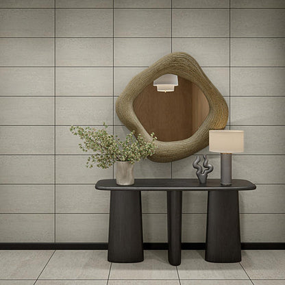 24x48 Theoretical Evolved  Stepwise Concrete-Look Matte Smooth Porcelain Tile Cement Gray