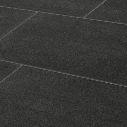 24x48 Theoretical Evolved  Stepwise Concrete-Look Matte Smooth Porcelain Tile Black