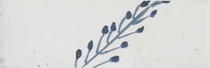 2x6 Rice Leaf  Patterned Mixed-Color Glossy Smooth Porcelain Tile Dusty White