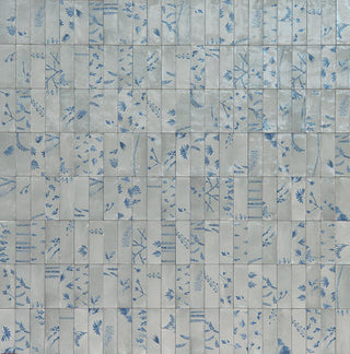 2x6 Rice Leaf Patterned Mixed-Color Glossy Smooth Porcelain Tile