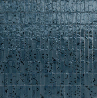 2x6 Rice Leaf Patterned Mixed-Color Glossy Smooth Porcelain Tile