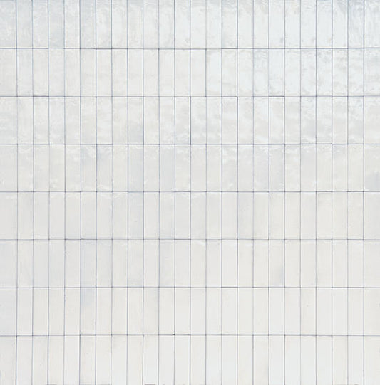 2x6 Rice  Natural Natural-Look Glossy Smooth Porcelain Tile Dusty White