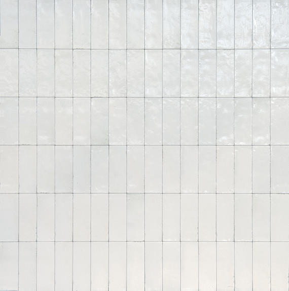 2x6 Rice  Natural Natural-Look Glossy Smooth Porcelain Tile Dusty White