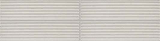 2x8 Color Story Pinstripes  Natural Solid-Color Glossy 3D-Geometric Fluted Ceramic Tile Light Gray