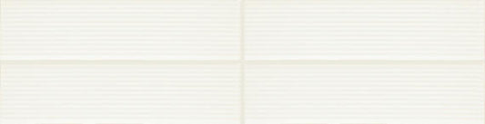 2x8 Color Story Pinstripes  Natural Solid-Color Glossy 3D-Geometric Fluted Ceramic Tile Pure White