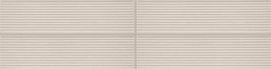 2x8 Color Story Pinstripes  Natural Solid-Color Glossy 3D-Geometric Fluted Ceramic Tile Light Beige