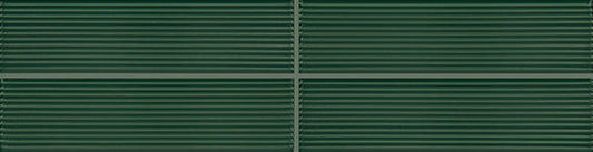 2x8 Color Story Pinstripes  Natural Solid-Color Glossy 3D-Geometric Fluted Ceramic Tile Dark Green