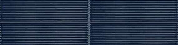 2x8 Color Story Pinstripes  Natural Solid-Color Glossy 3D-Geometric Fluted Ceramic Tile Deep Blue