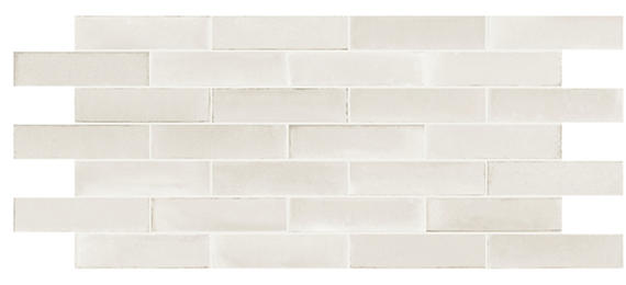 2.25x8 Scrapbook Subway Pattern  Natural Concrete-Look Matte Smooth Porcelain Tile Cream White