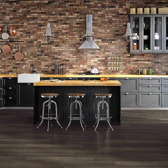 2x8 Urban District Brx Subway Pattern  Natural Stone-Look Matte Smooth Porcelain Tile Rustic Brown
