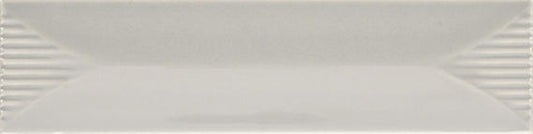 2x8 Color Story Pinstripes Natural Solid-Color Glossy 3D-Geometric Wave Crest Ceramic Tile